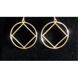 14K Gold plated hoop earrings 2.75 inch