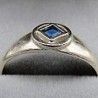 Small Service Ring with Blue Sapphire .925 Silver
