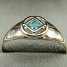 Small Service Ring with Blue Topaz .925 Silver