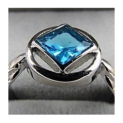 Service Blue Topaz Ring .925 Silver