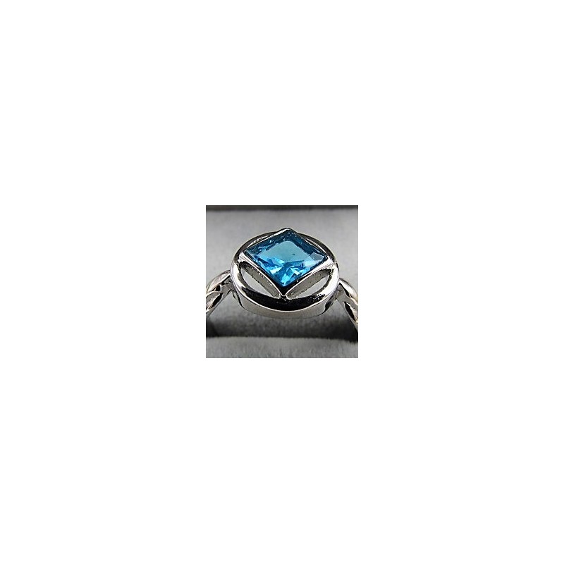 Service Blue Topaz Ring .925 Silver