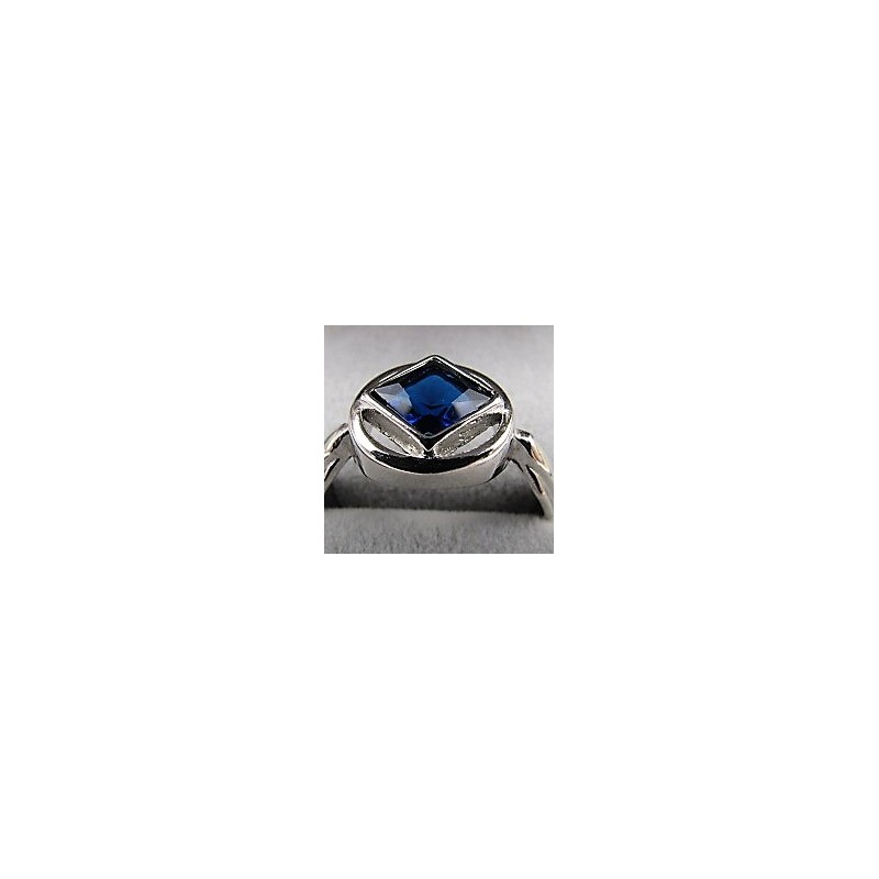 Service Blue Sapphire Ring .925 Silver