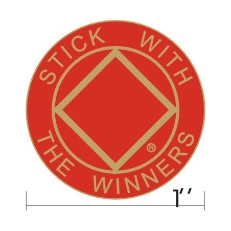 Stick With The Winners Pin Red